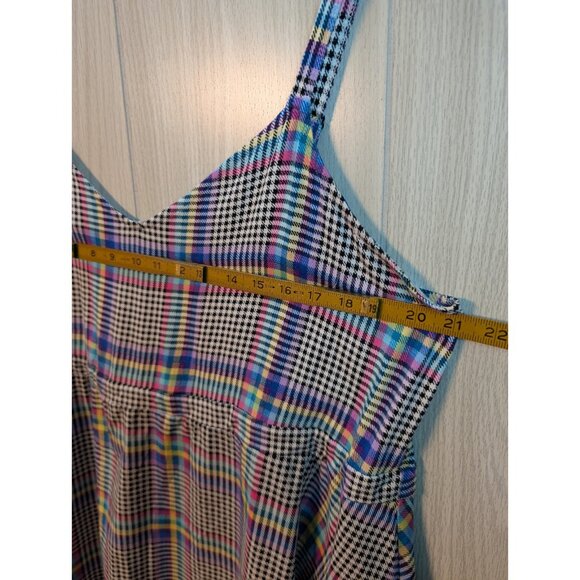 Torrid Babydoll Challis Plaid Tank Top Size 3 3X V-neck Multicolor Super Soft - Picture 4 of 6